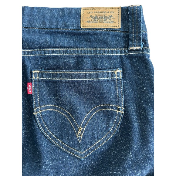 Levi's 545 Low Straight Crop Denim Blue Jeans Size 10 - Picture 4 of 8